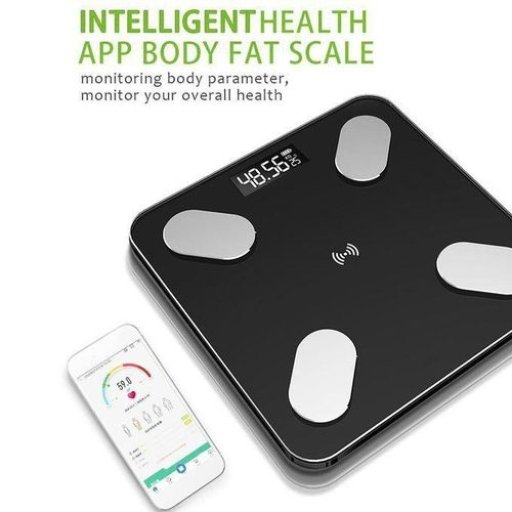 Pèse personne intelligent - Balance de graisse corporelle Bluetooth, balance de poids numérique intelligente pour salle de bain, balance de poids corporel IMC très précise, conception à coins arrondis